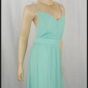 LULUS MINT GREEN OPEN BACK MAXI GOWN / DRESS LARGE
